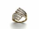 9ct Yellow Gold Diamond Pave Ring