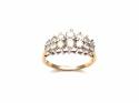 9ct Diamond Double Row Ring