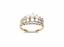 9ct Diamond Double Row Ring