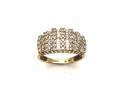 9ct Yellow Gold Diamond Pave Ring