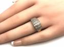 9ct Yellow Gold Diamond Pave Ring