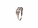 9ct White Gold Diamond Pave Ring