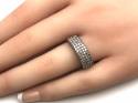 9ct White Gold Diamond Pave Ring