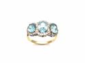 18ct Zircon & Diamond Cluster Ring