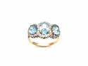 18ct Zircon & Diamond Cluster Ring