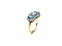 18ct Zircon & Diamond Cluster Ring