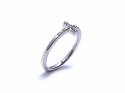 9ct White Gold Diamond Cross Ring 0.06ct