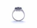 9ct White Gold Sapphire & Diamond Cluster Ring