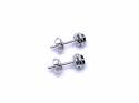 9ct White Gold Pear Sapphire & Diamond Earrings