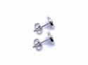 9ct White Gold Sapphire & Diamond Cluster Earrings