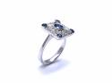 18ct Sapphire & Diamond Square Cluster Ring