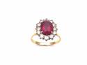 18ct Yellow Gold Ruby & Diamond Ring