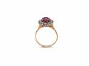 18ct Yellow Gold Ruby & Diamond Ring