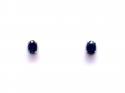 9ct Yellow Gold Sapphire Solitaire Stud Earrings