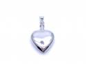 Silver Engraved Heart Ashes Locket
