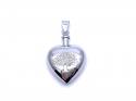 Silver Engraved Heart Ashes Locket