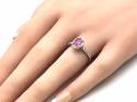 18ct White Gold Ruby & Diamond Cluster Ring