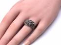 Silver Marcasite Fancy Ring Size R