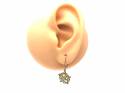 9ct Green Quartz Flower Drop Earrings