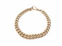 9ct Graduated Curb Bracelet 8 inch