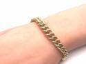 9ct Graduated Curb Bracelet 8 inch