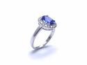 18ct White Gold Tanzanite & Diamond Ring