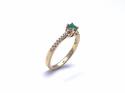 18ct White Gold Emerald & Diamond Ring