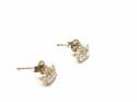 9ct Yellow Gold CZ Crown Stud Earrings