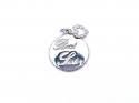 Silver Best Sister CZ Heart Pendant