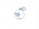 Silver Best Sister CZ Heart Pendant