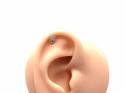 9ct Yellow Gold CZ Cartilage Hamsa Stud Earring