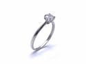 9ct White Gold CZ Solitaire Ring