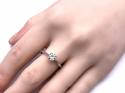 9ct White Gold CZ Solitaire Ring