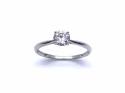 9ct White Gold CZ Solitaire Ring