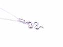 Silver Snake Pendant & Fine Chain 18 Inch