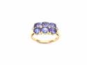 18ct Tanzanite & Diamond Pave Ring