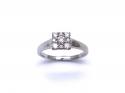 9ct White Gold Diamond Cluster Ring