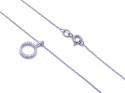 9ct White Gold Diamond Circle Pendant & Chain