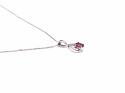 9ct White Gold Ruby Pendant & Chain