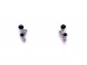 9ct White Gold Sapphire & Diamond Bubble Earrings