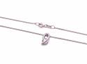 9ct CZ Pendant & Chain 17 inches