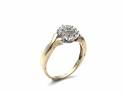 9ct Yellow Gold Diamond Cluster Ring