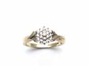 9ct Yellow Gold Diamond Cluster Ring