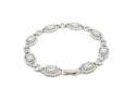 Silver CZ Bracelet 7 1/2 Inches