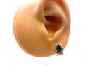 18ct Emerald & Diamond Cluster Earrings