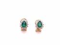 18ct Emerald & Diamond Cluster Earrings