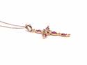 9ct Ruby & Diamond Cross & Chain