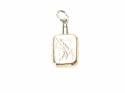 Silver Square Engraved Ashes Holder 35x17mm