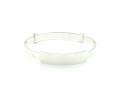 Silver Babies Diamond Cut ID Expandable Bangle