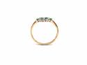 9ct Emerald & Diamond Wishbone Ring